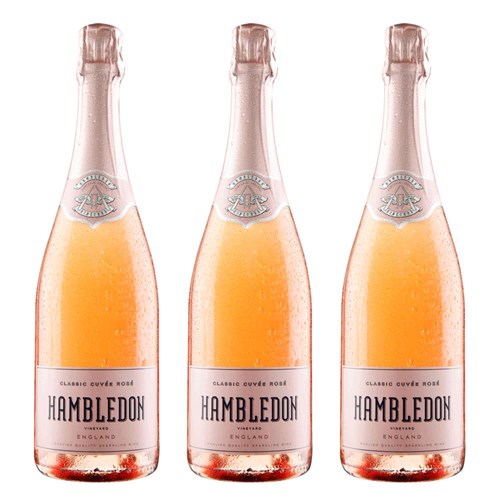 Hambledon Classic Cuvee Rose English Sparkling Wine 75cl Treble Prosecco Set